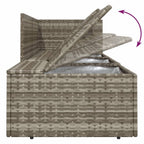 Set de muebles de jardín 4 pzas y cojines ratán sintético gris