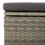 Set de muebles de jardín 4 pzas y cojines ratán sintético gris