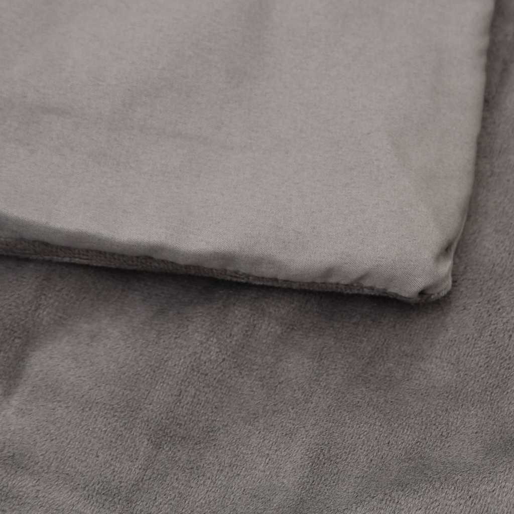 Manta con peso con funda gris 120x180 cm 5 kg tela