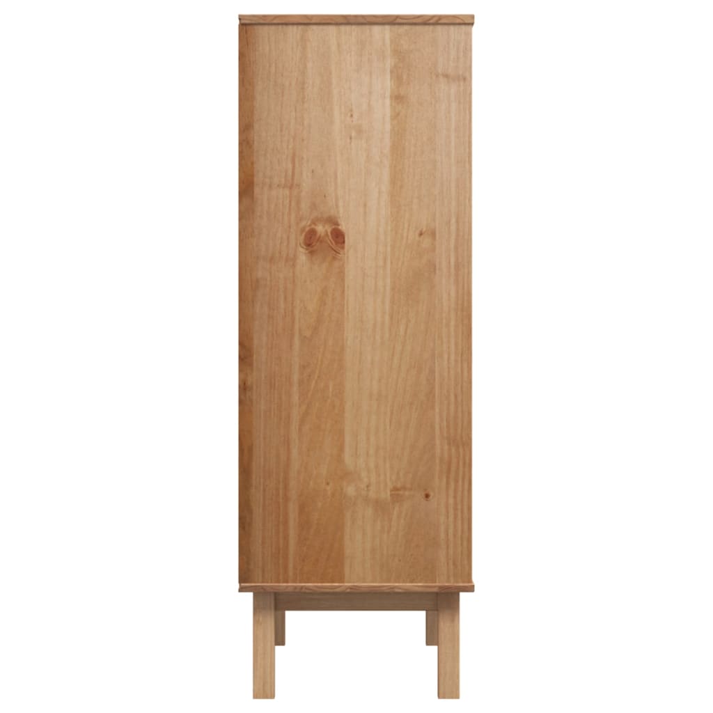 Aparador de madera maciza de pino 85x43x125 cm
