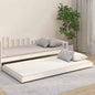 Solid pine white bed frame without mattress 80x200 cm