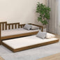 Solid pine white bed frame without mattress 80x200 cm