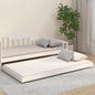 Solid pine white bed frame without mattress 80x200 cm