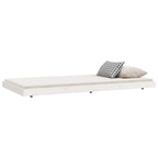 Cama sin colchón madera maciza de pino blanca 80x200 cm