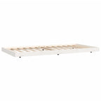 Cama sin colchón madera maciza de pino blanca 80x200 cm