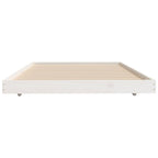 Cama sin colchón madera maciza de pino blanca 80x200 cm