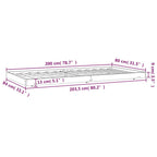 Cama sin colchón madera maciza de pino blanca 80x200 cm