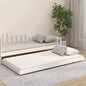 Solid pine white bed frame without mattress 80x200 cm