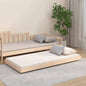 Solid pine white bed frame without mattress 80x200 cm