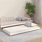 Solid pine white bed frame without mattress 80x200 cm
