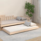 Solid pine white bed frame without mattress 80x200 cm