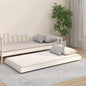 Solid pine white bed frame without mattress 80x200 cm