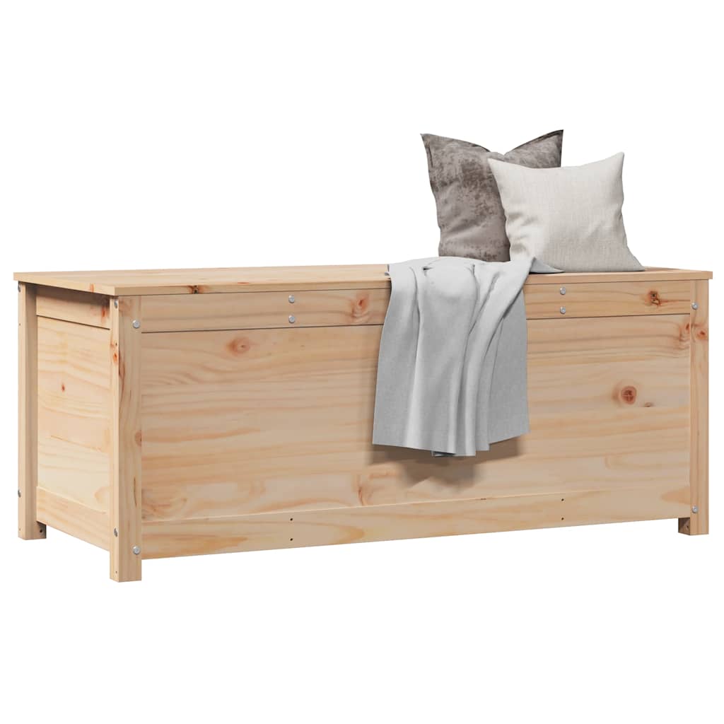 Caja de almacenamiento madera maciza de pino 110x50x45,5 cm