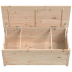 Caja de almacenamiento madera maciza de pino 110x50x45,5 cm