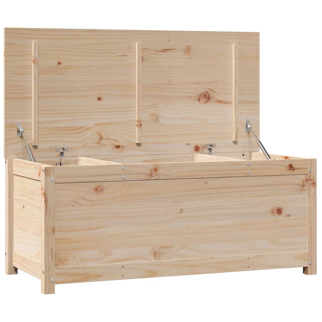 Caja de almacenamiento madera maciza de pino 110x50x45,5 cm