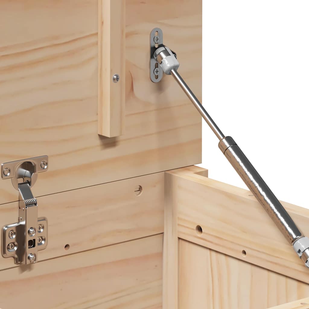 Caja de almacenamiento madera maciza de pino 110x50x45,5 cm
