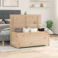 Caja de almacenamiento madera maciza de pino 110x50x45,5 cm