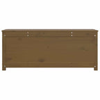 Caixa de arrumação em madeira de pinho maciço cor castanho mel 110x50x45,5 cm
