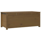 Caixa de arrumação em madeira de pinho maciço cor castanho mel 110x50x45,5 cm