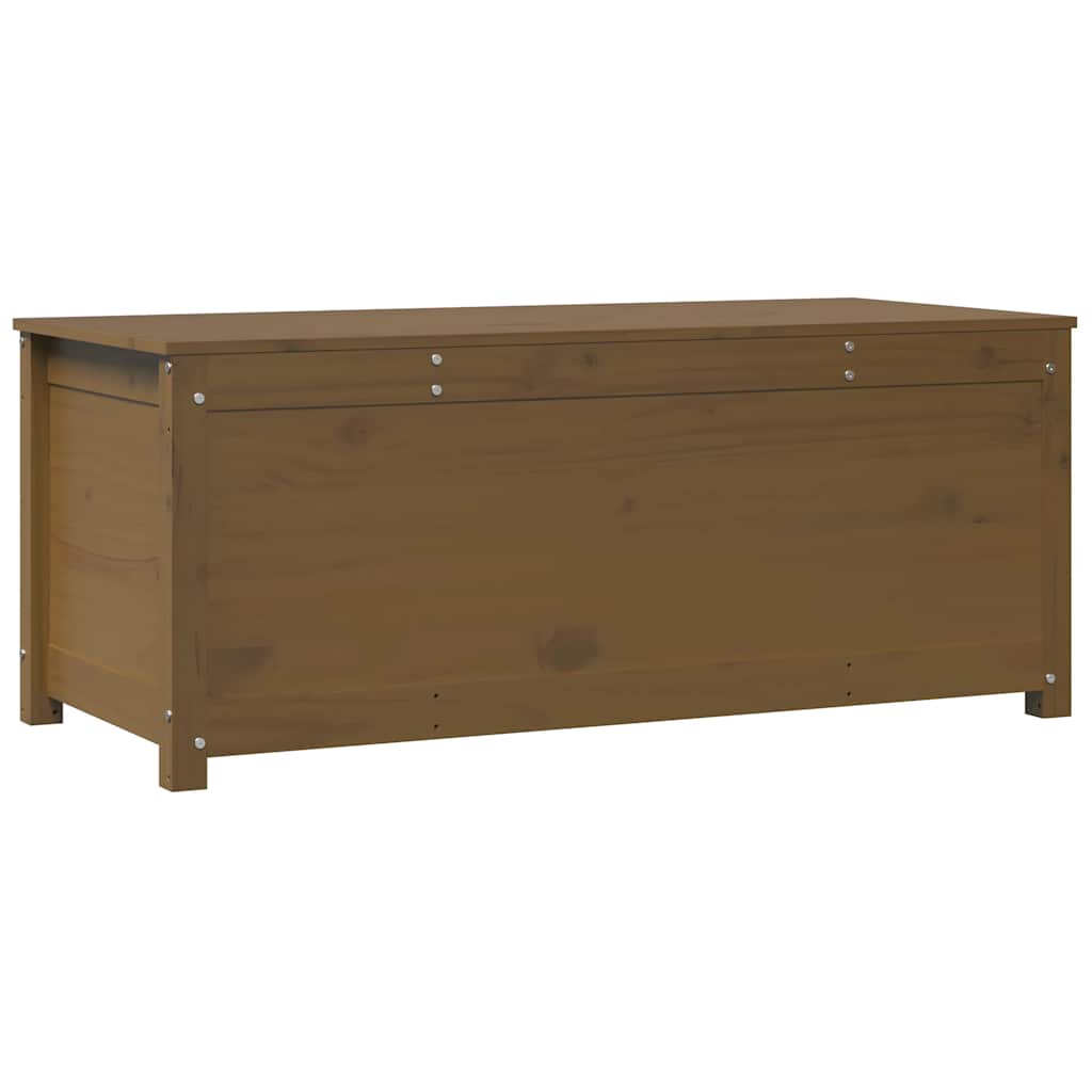 Caixa de arrumação em madeira de pinho maciço cor castanho mel 110x50x45,5 cm