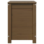 Caja de almacenaje madera maciza pino marrón miel 60x32x45,5 cm