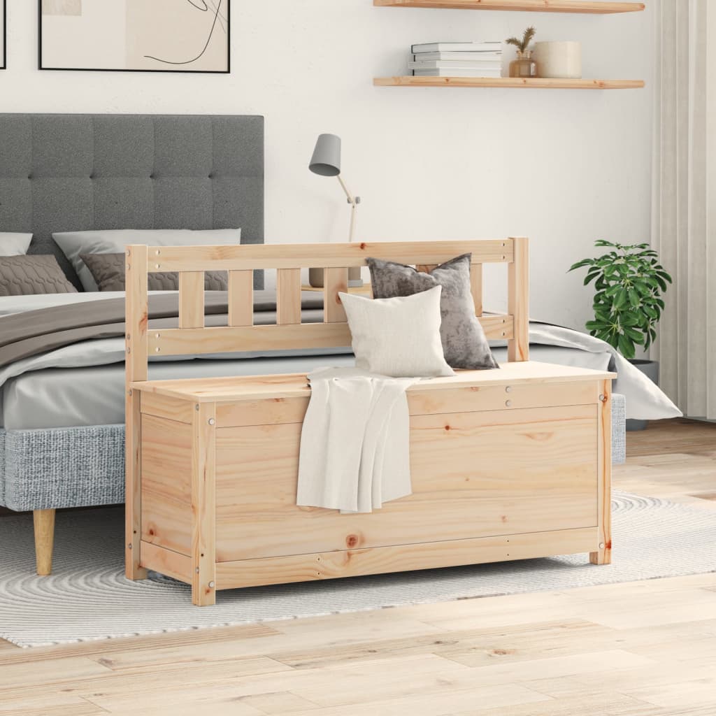 Banco de madera maciza de pino 110x41x76,5 cm