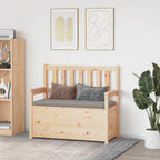 Banco de madera maciza de pino 110x41x76,5 cm