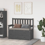 Banco de madera maciza de pino 110x41x76,5 cm