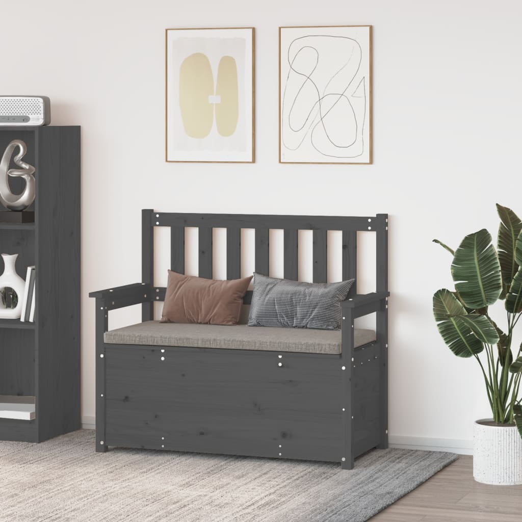 Banco de madera maciza de pino 110x41x76,5 cm
