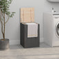 Solid pine laundry chest honey brown 44x44x66 cm