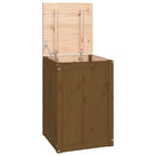Baúl para colada madera maciza pino marrón miel 44x44x66 cm