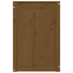 Baúl para colada madera maciza pino marrón miel 44x44x66 cm