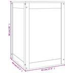 Baúl para colada madera maciza pino marrón miel 44x44x66 cm