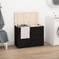 Solid pine laundry chest honey brown 44x44x66 cm
