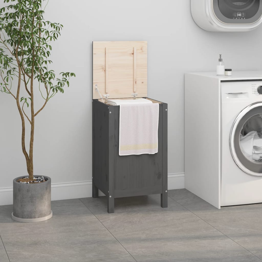 Baúl para colada madera maciza pino marrón miel 44x44x66 cm