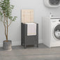 Solid pine laundry chest honey brown 44x44x66 cm