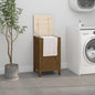 Solid pine laundry chest honey brown 44x44x66 cm