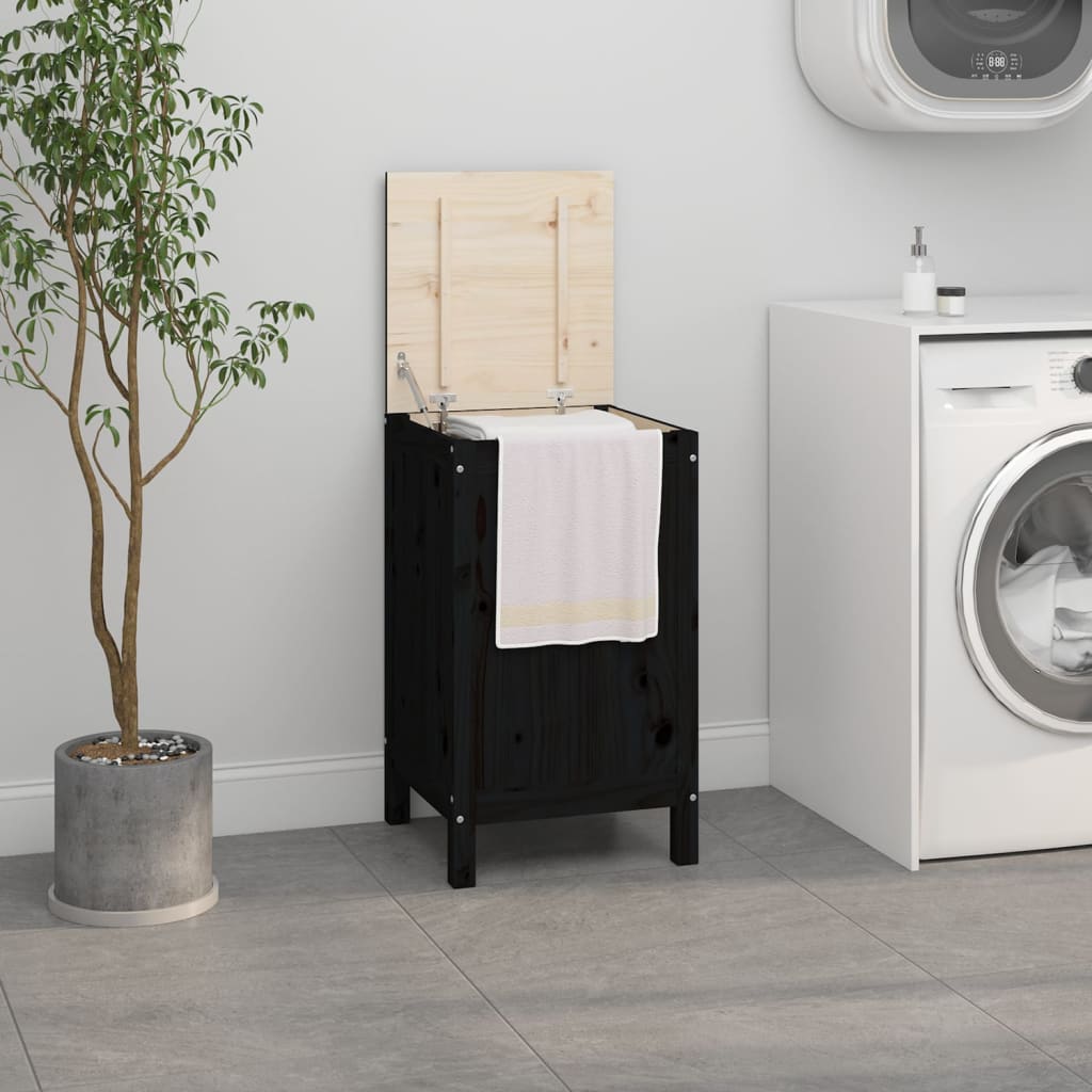 Baúl para colada madera maciza pino marrón miel 44x44x66 cm