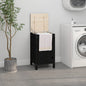 Solid pine laundry chest honey brown 44x44x66 cm