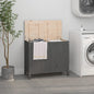 Solid pine laundry chest honey brown 44x44x66 cm
