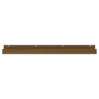 Estantes de pared 2 uds madera de pino marrón miel 110x12x9 cm