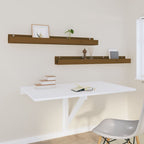 Estantes de pared 2 uds madera de pino marrón miel 110x12x9 cm