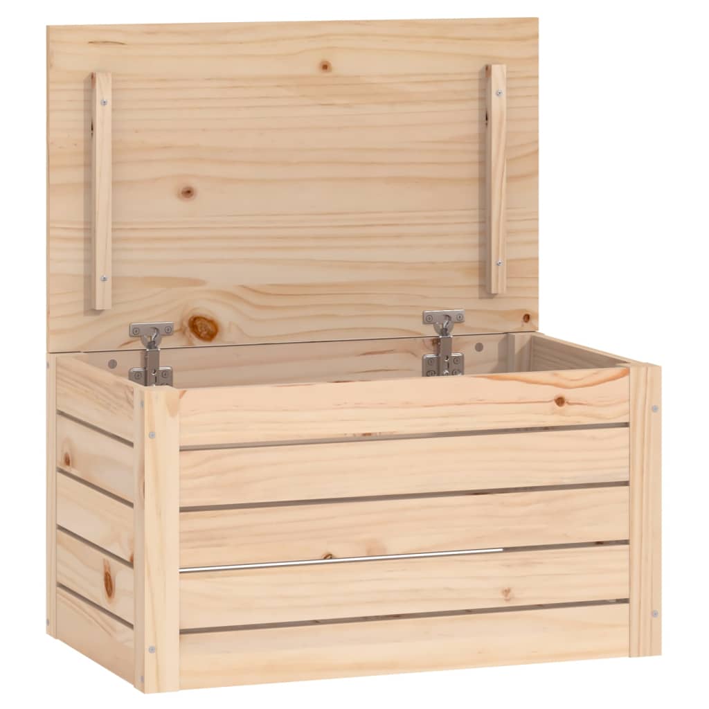 Caja de almacenaje madera maciza de pino 59,5x36,5x33 cm