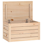 Caja de almacenaje madera maciza de pino 59,5x36,5x33 cm