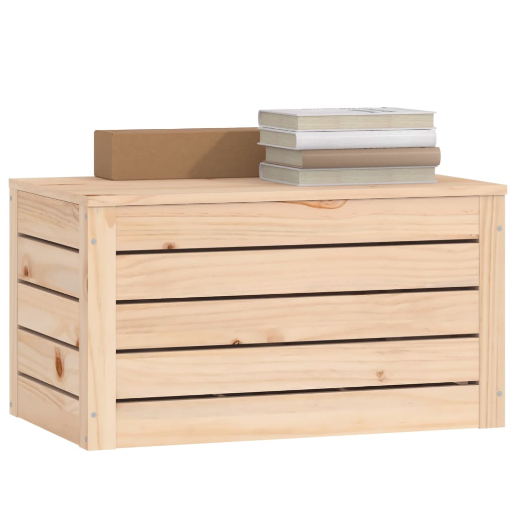 Caja de almacenaje madera maciza de pino 59,5x36,5x33 cm