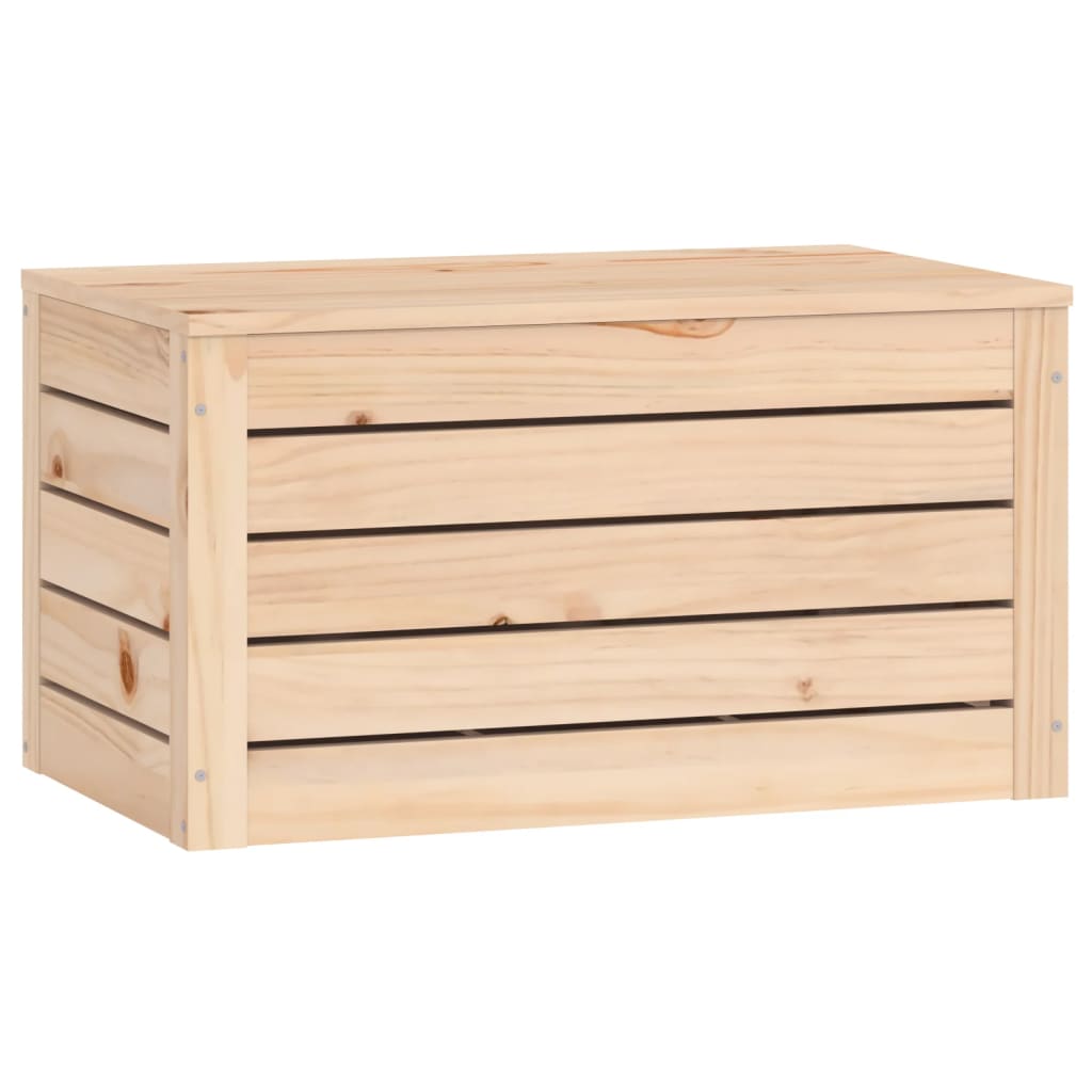 Caja de almacenaje madera maciza de pino 59,5x36,5x33 cm