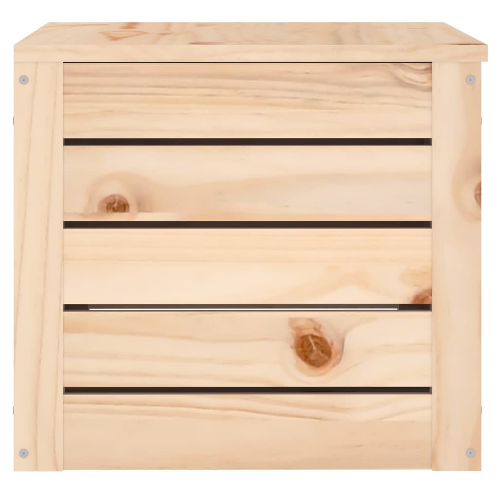 Caja de almacenaje madera maciza de pino 59,5x36,5x33 cm