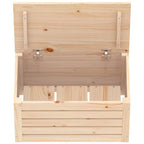 Caja de almacenaje madera maciza de pino 59,5x36,5x33 cm
