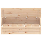 Caja de almacenaje madera maciza de pino 109x36,5x33 cm