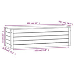 Caja de almacenaje madera maciza de pino 109x36,5x33 cm